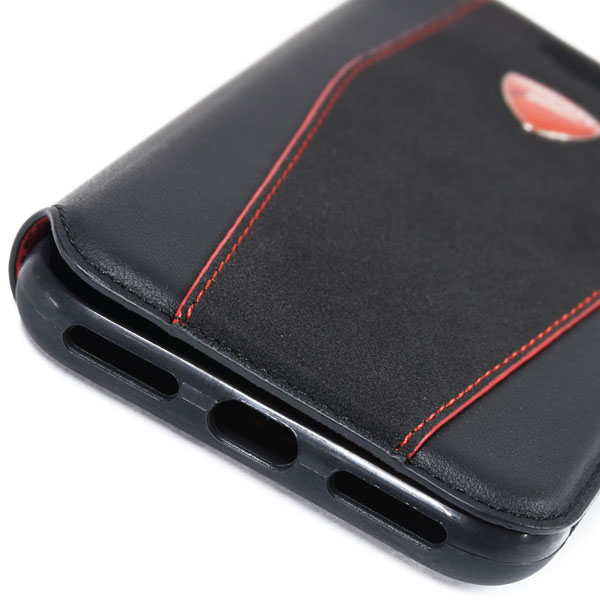 DUCATI iPhone7 Flip Type Leather Case(Black)