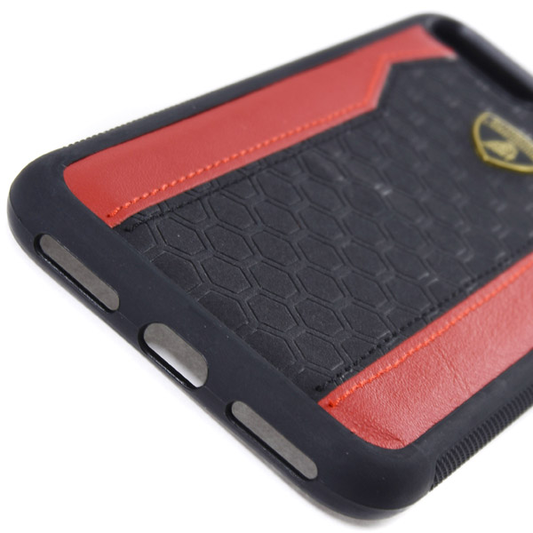 Lamborghini iPhone7 Leather Case(Black/Red)