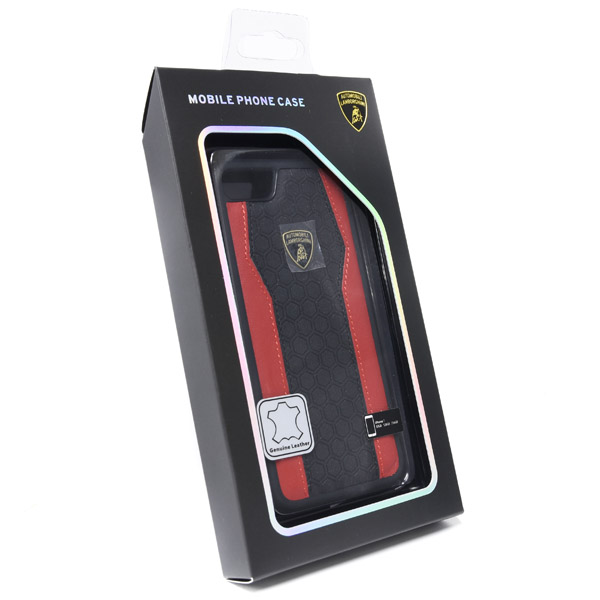 Lamborghini iPhone7 Leather Case(Black/Red)