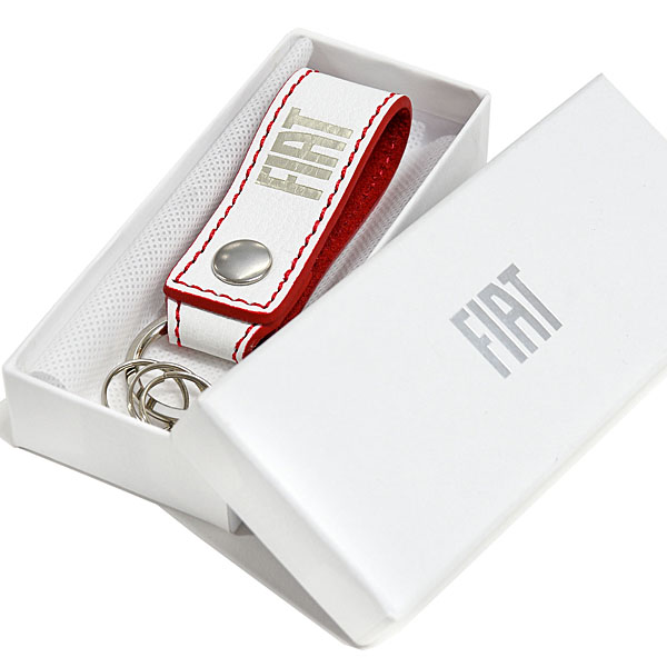 FIAT Leather Strap Keyring(Red)