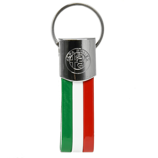 Alfa Romeo Tricolor Keyring(New Emblem Engrave)