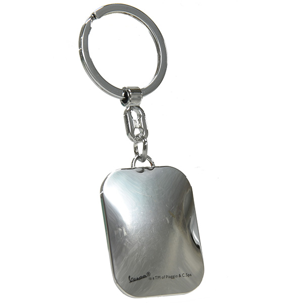 Vespa Official Front Cowl Shaped Keyring(Silver) 