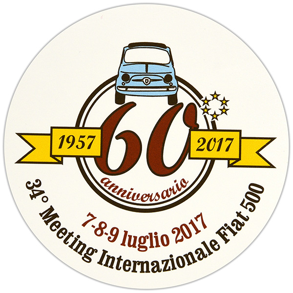 FIAT 500 CLUB ITALIA 500 60周年記念ステッカー