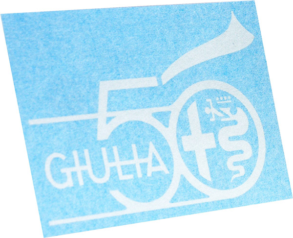 Alfa Romeo GIULIA 50anni Memorial Sticker(Die Cut/White)