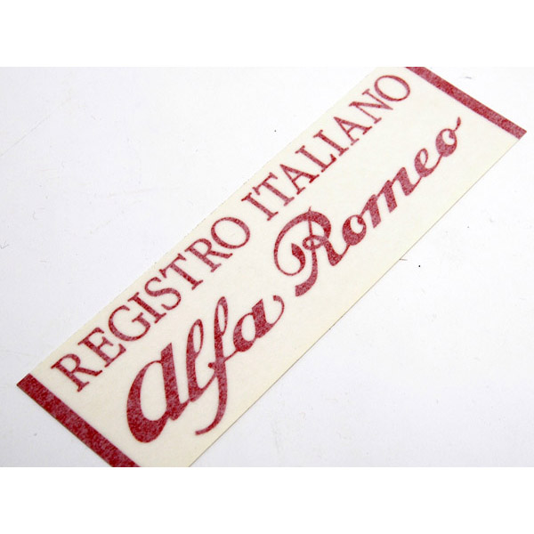 Registro Italiano Alfa Romeo Logo Sticker(Die Cut/Red/Large)