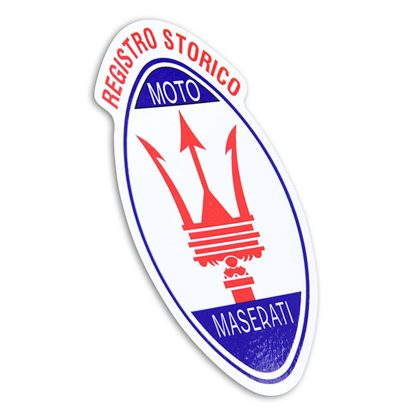 Registro Storico MOTO MASERATI Emblem Shaped Sticker
