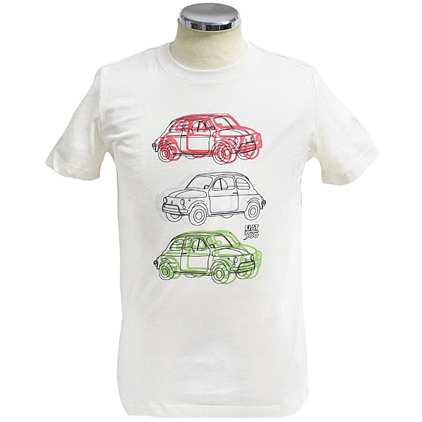 FIAT純正Nuova 500 Tシャツ(アイボリー)