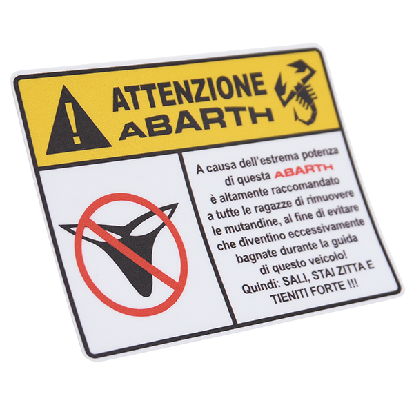 ABARTH Caution Sticker