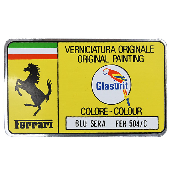 Ferrari Paint Code Sticker(BLU SERA MET FER 504/C)