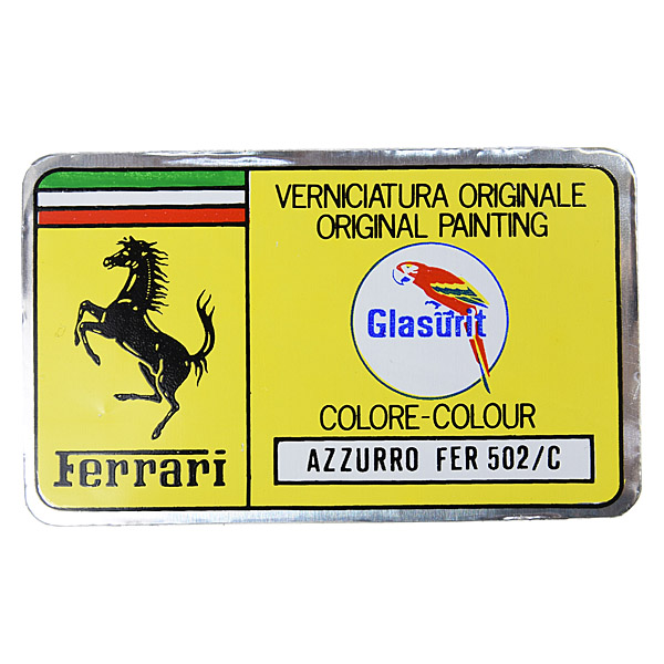 Ferrari Paint Code Sticker(AZZURRO FER 502/C)