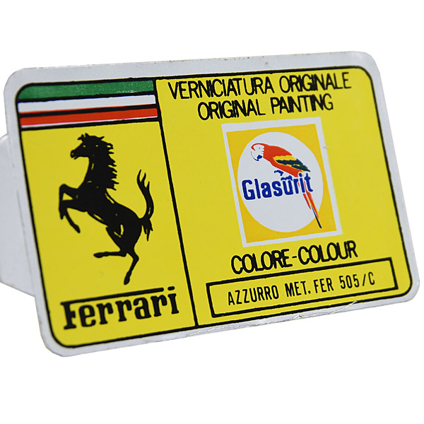 Ferrari Paint Code Sticker(AZZURRO MET FER 505/C)