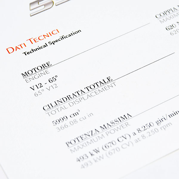 Ferrari 599GTO Data Card
