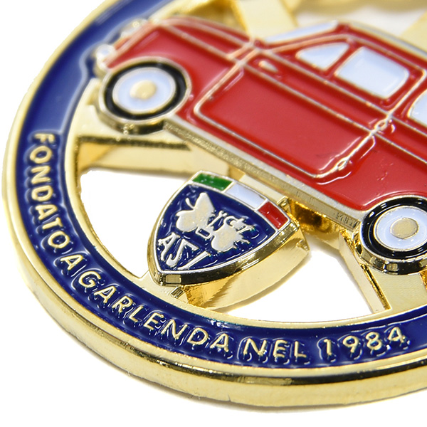 FIAT 500 CLUB ITALIA Emblem Shaped Charm(Red)