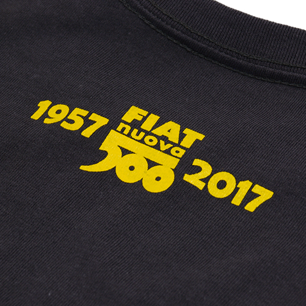 FIAT 500 60anni Memorial Stamp T-Shirts(Charcoal)