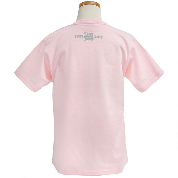 FIAT 500 60anni Memorial Stamp T-Shirts(Pink)