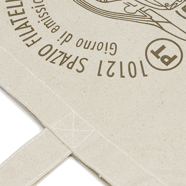 FIAT 500 60anni Memorial Stamp Tote Bag-Natural-