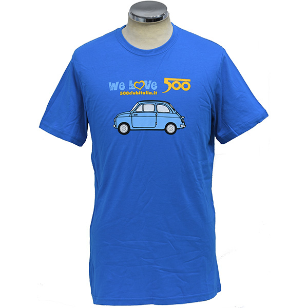 FIAT 500 CLUB ITALIA We Love 500T-shirts(Blue)