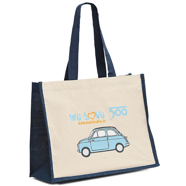 FIAT 500 CLUB ITALIA Tote Bag(Large/Blue) 