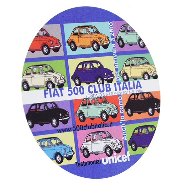 FIAT 500 CLUB ITALIA UNICEF Sticker(Colour Variation)