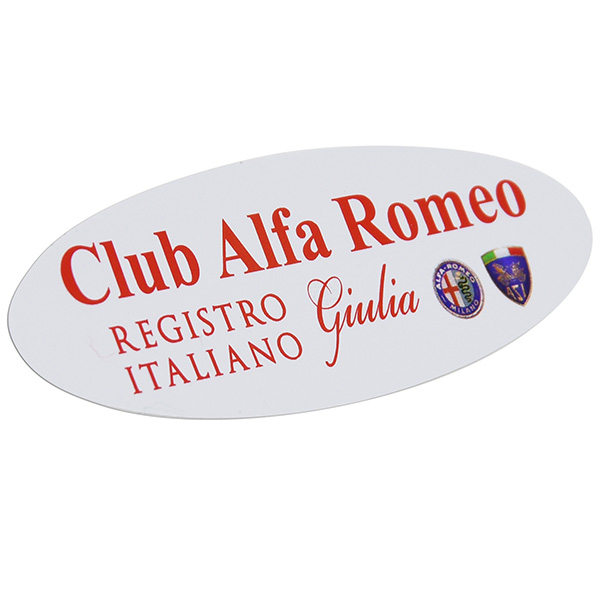 REGISTRO Italiano GIULIA Club Alfa Romeo Oval Shaped Sticker(small)