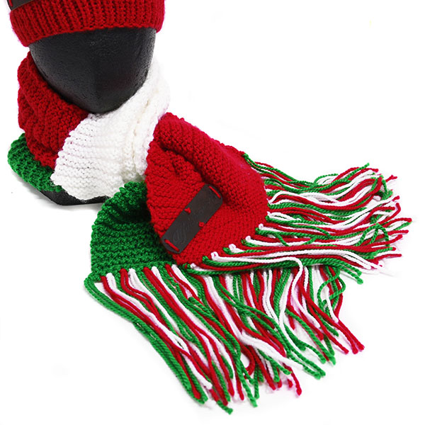 Alfa Romeo Knitted Hat & Muffler(Tricolor)
