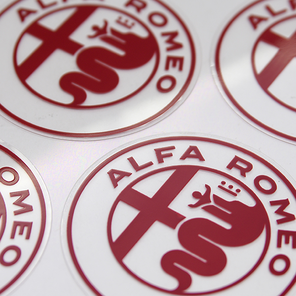 Alfa Romeo New Emblem Stickers Set(Red/4pcs.)