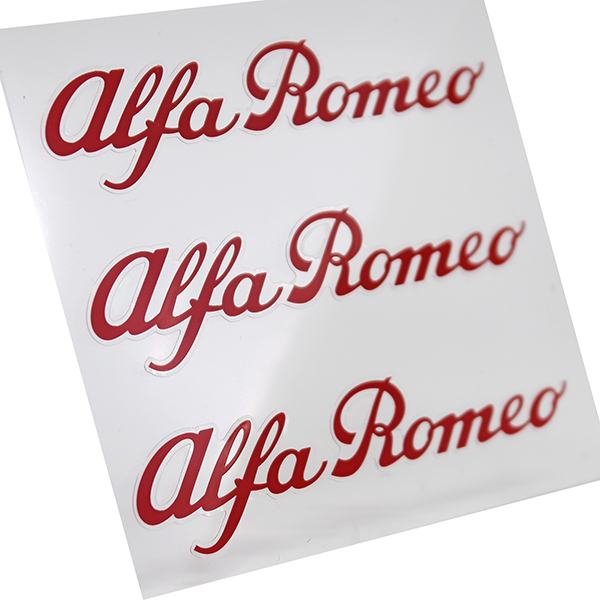 Alfa Romeo New Logo Stickers Set(Red/3pcs.)