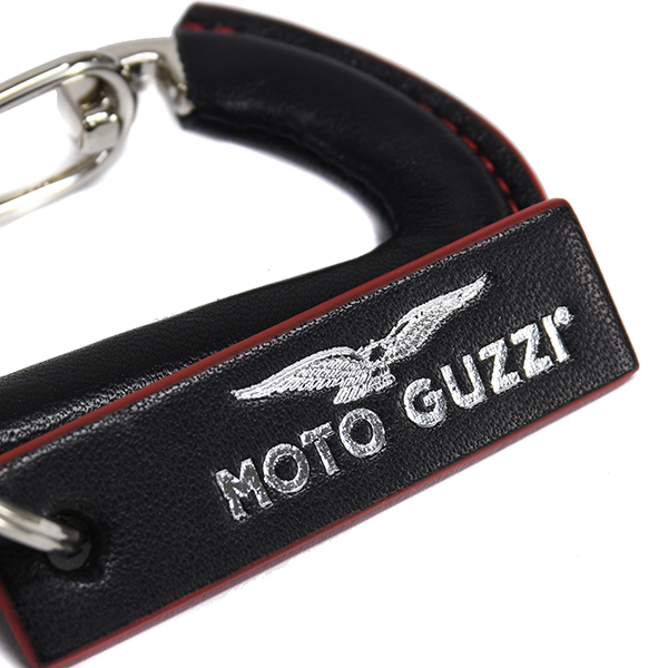 Moto Gucci Official Stainless & Leather Keyring