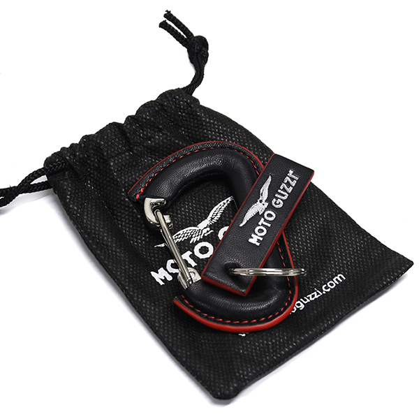 Moto Gucci Official Stainless & Leather Keyring