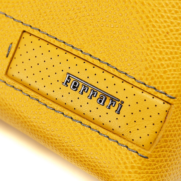 Ferrari GT Leather Beauty Pouch(yellow)