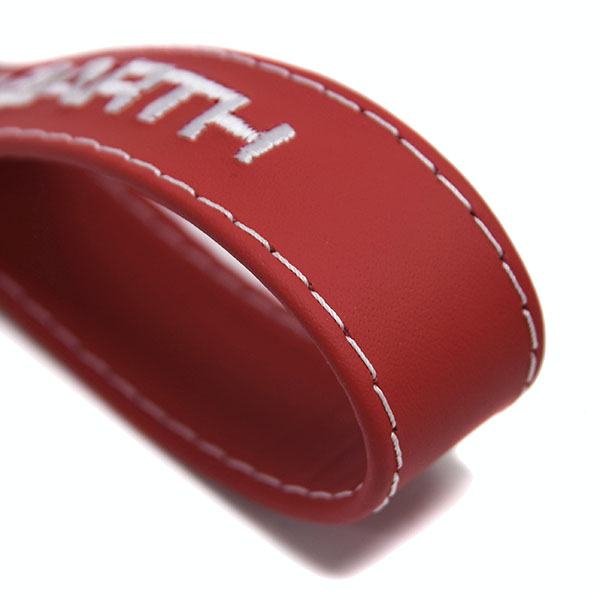 ABARTH 500 Rear Gate Leather Strap(Red/ABARTH White Logo)