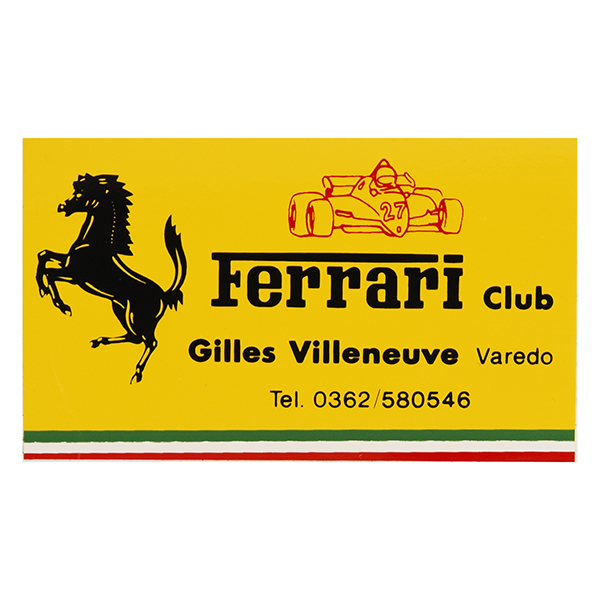 Ferrari Club Gilles Villeneuveステッカー