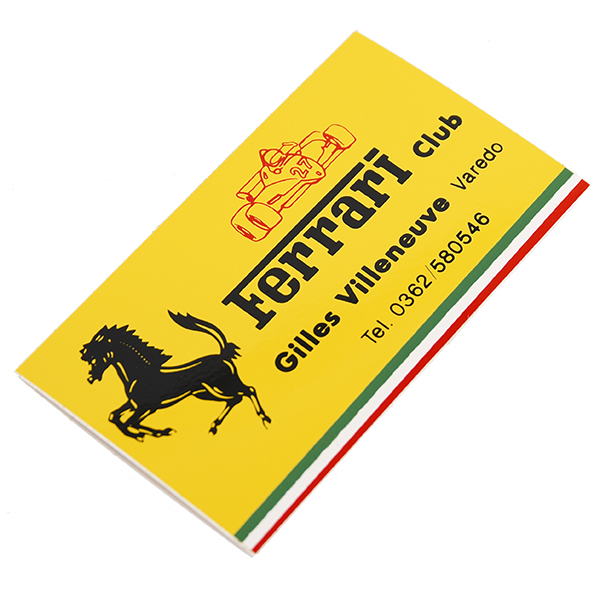 Ferrari Club Gilles Villeneuve Sticker