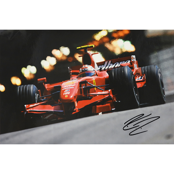 Scuderia Ferrari 2007オリジナルプレスフォト-Kimi Raikkonen直筆サイン-