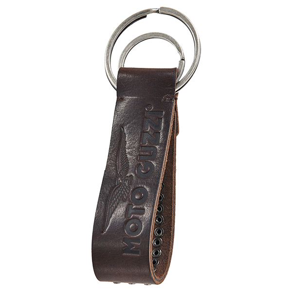 Moto Guzzi Official Leather Strap Keyring