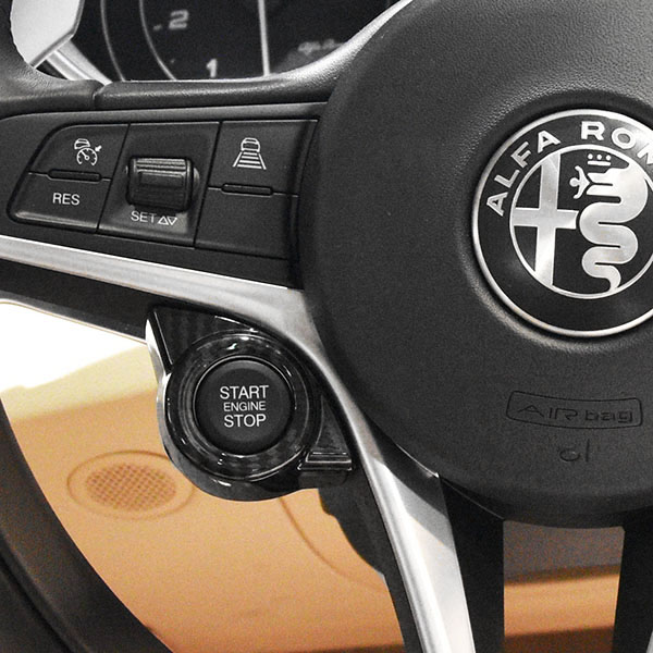 Alfa Romeo GIULIA/STELVIO Starter Button Cover(Carbon Look)