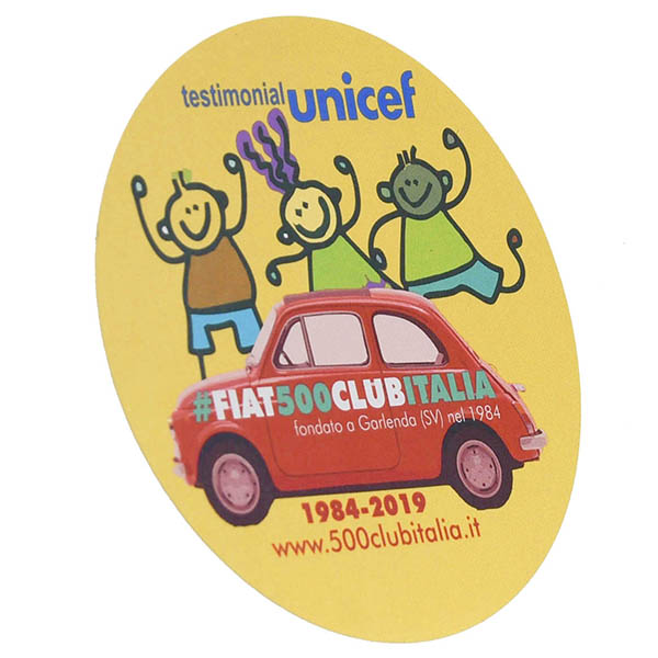 FIAT 500 CLUB ITALIA UNICEF 2019Sticker(Red)
