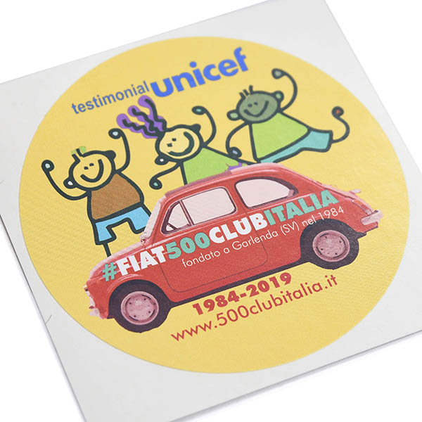 FIAT 500 CLUB ITALIA UNICEF 2019Sticker(Red)