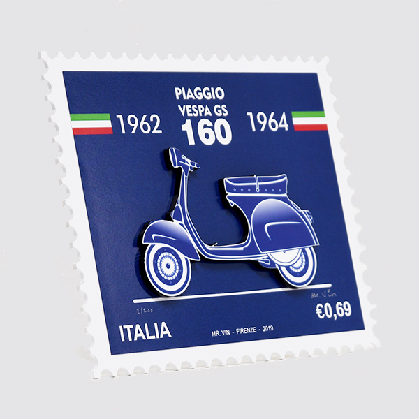 VESPA GS160 Stamp type illustration-BLUEPRINT-by Mr.Vin (Small)