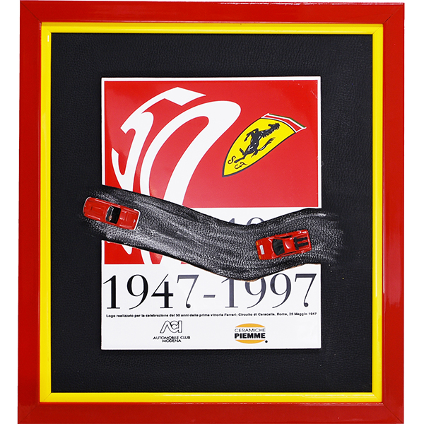 Ferrari創立50周年額装セラミックオブジェ