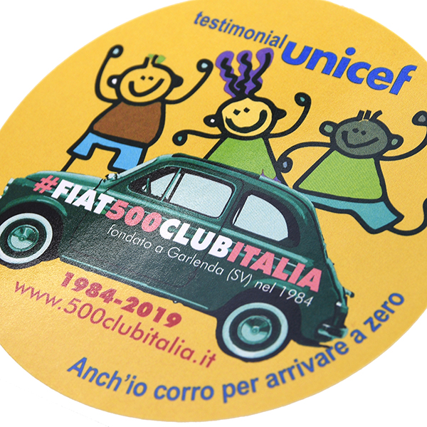 FIAT 500 CLUB ITALIA UNICEF 2019 Sticker(Green)