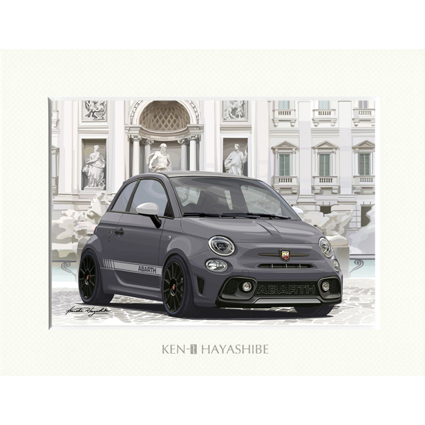 ABARTH1595-Series 4- (Gray) Illustration by Kenichi Hayashibe<br><font size=-1 color=red>11/24到着</font>