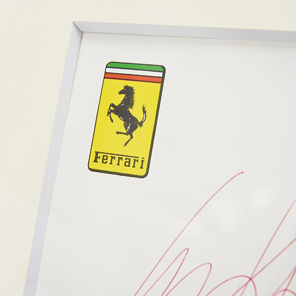 Scuderia Ferrari C.レガツォーニ直筆サイン入り額装カードセット