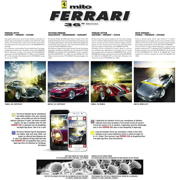 Ferrari Calender-2020 FERRARI MYTH - by RAUPP
