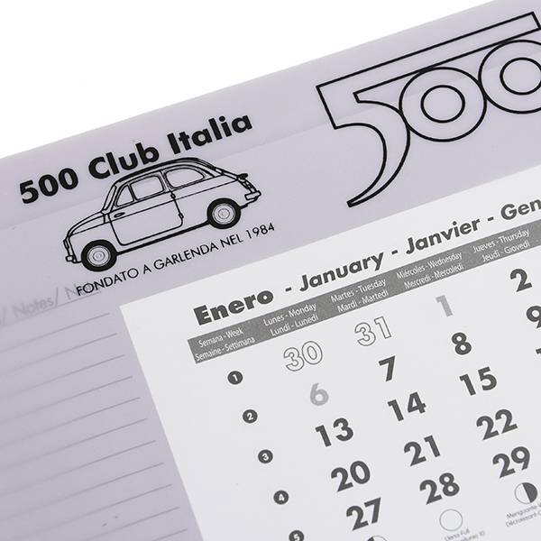 FIAT 500 CLUB ITALIA 2020マウスパッドカレンダー