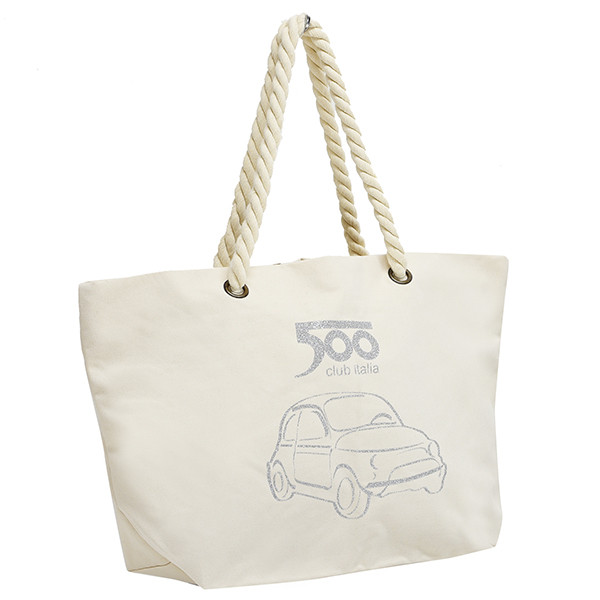 FIAT 500 CLUB ITALIA Tote Bag(Silver Logo)