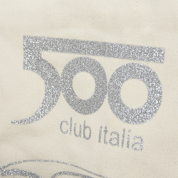 FIAT 500 CLUB ITALIA Tote Bag(Silver Logo)