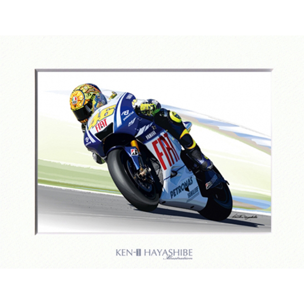 Valentino Rossi YAMAHA 2009 (YZR-M1) Illustration by Kenichi Hayashibe