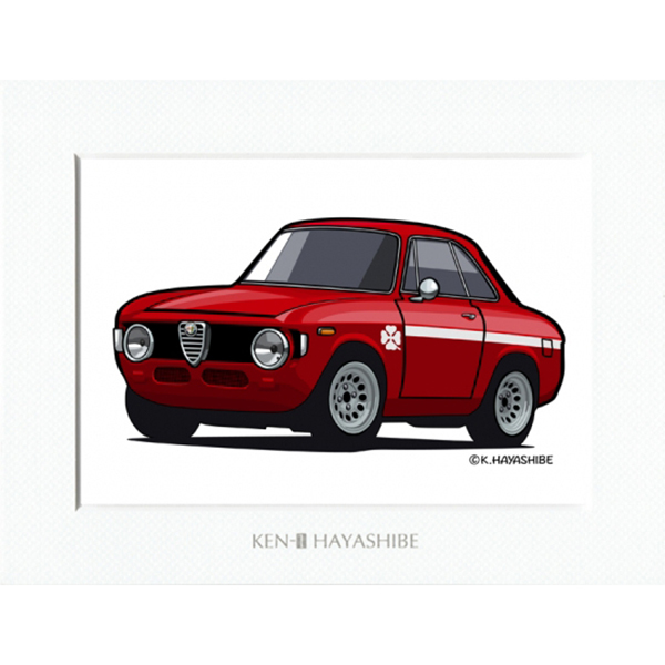 Alfa Romeo Giulia GTA Deformer Illustration by Kenichi Hayashibe
