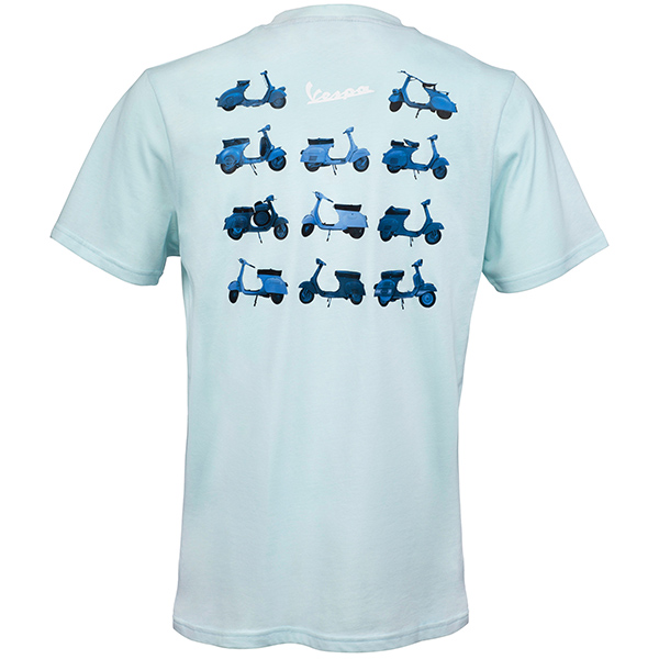 Vespa Official T-Shirts-Heritage-(Ligh Blue)